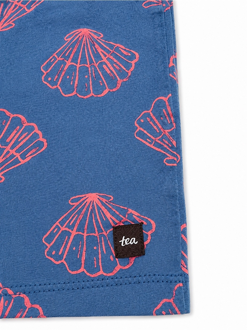 Tea Collection Seashell Romper  Blue Pink 100% Cotton Coastal Beach 18-24 Months - Picture 6 of 6